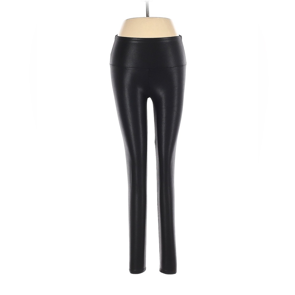 Greater Than Sports Black Faux Leather Leggings M